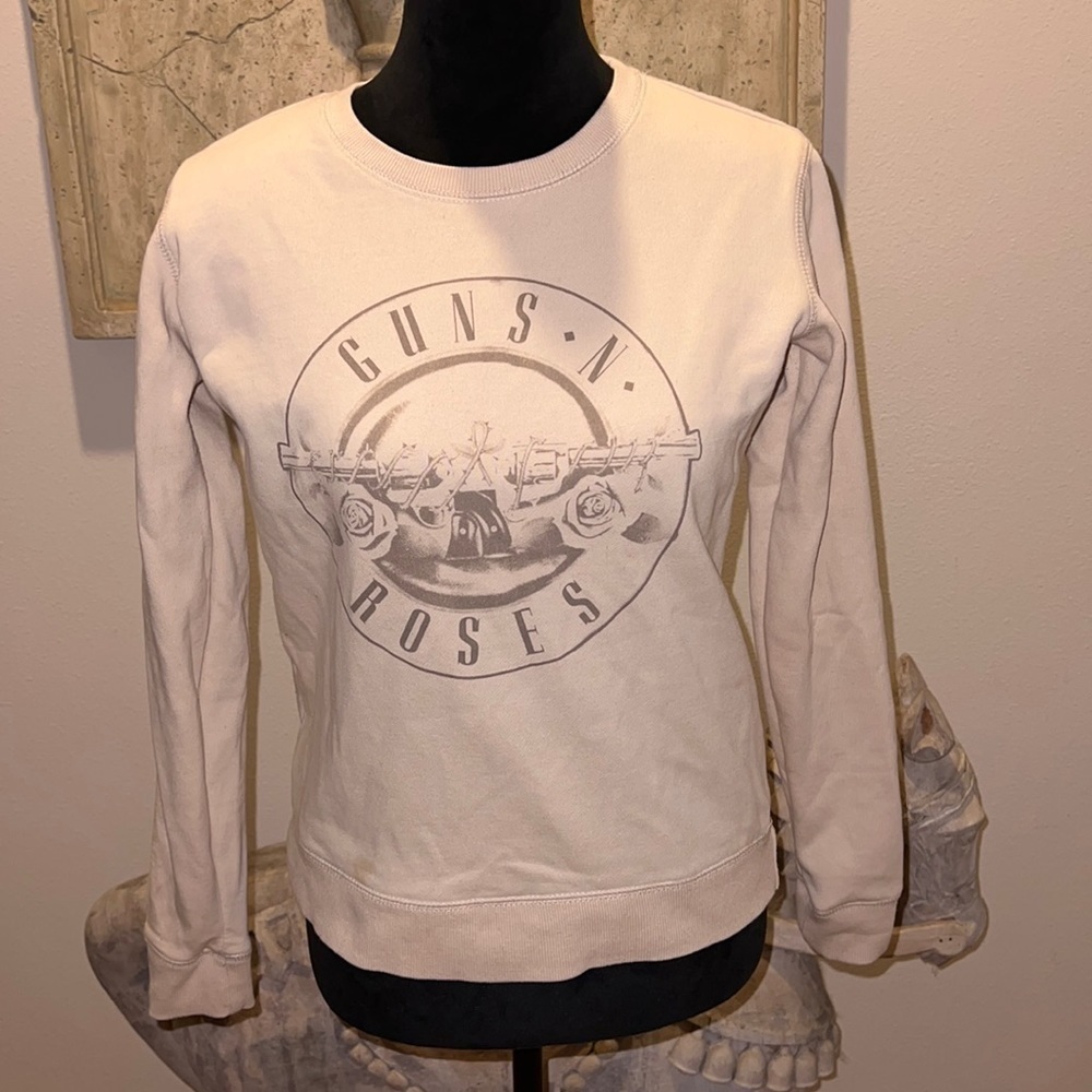 GUNS N’ ROSES cream sweatshirt Sz XS